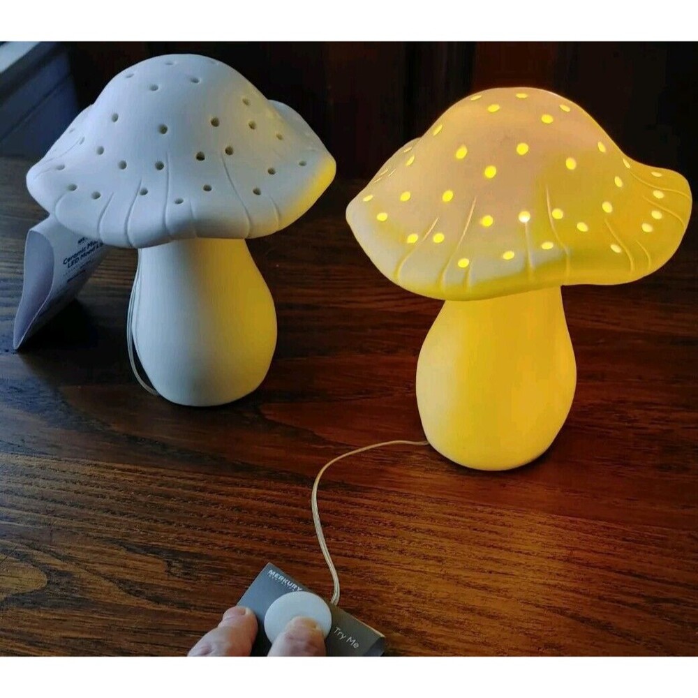 Merkury Mushroom LED Night Light Bedside Light Glowing